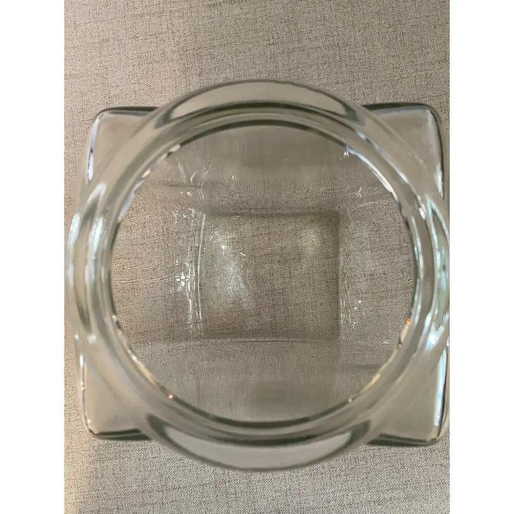 Large Vintage Hexagon Glass Jar Terrarium Canister Vtg 9